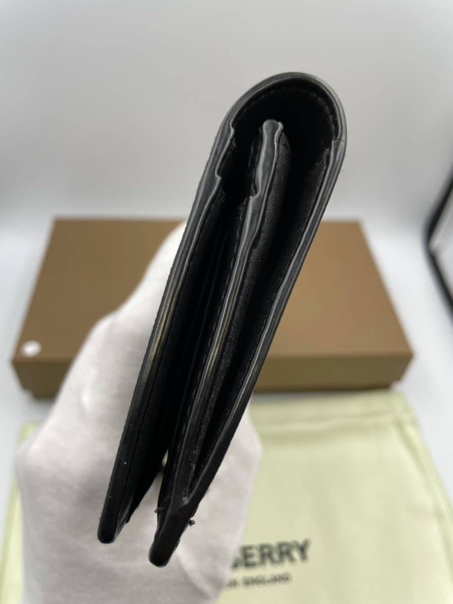 極美品 バーバリー ロンドン 長財布 ブラック グレー チェック PVC