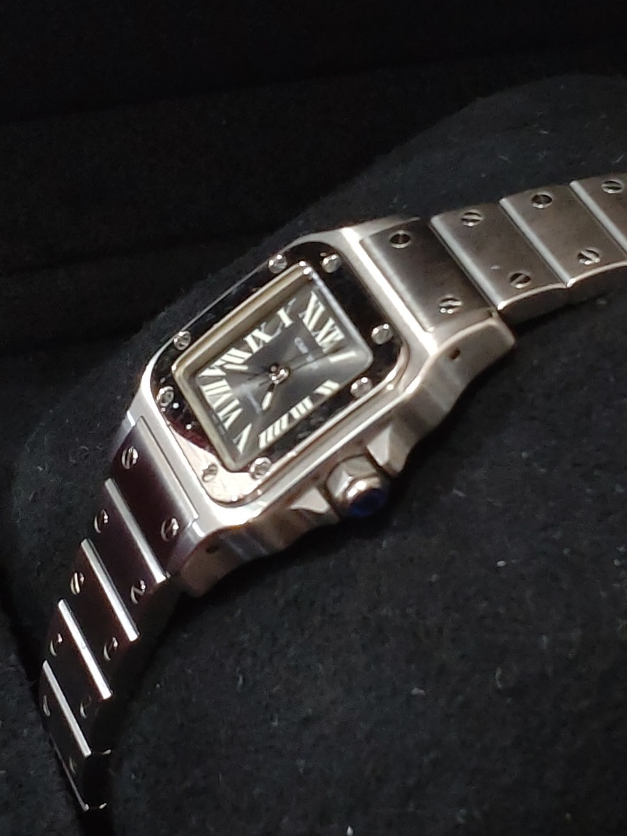 Cartier レディース腕時計 カルティエ サントスガルベSM アジア限定 グレー文字盤 オートマチック - 1