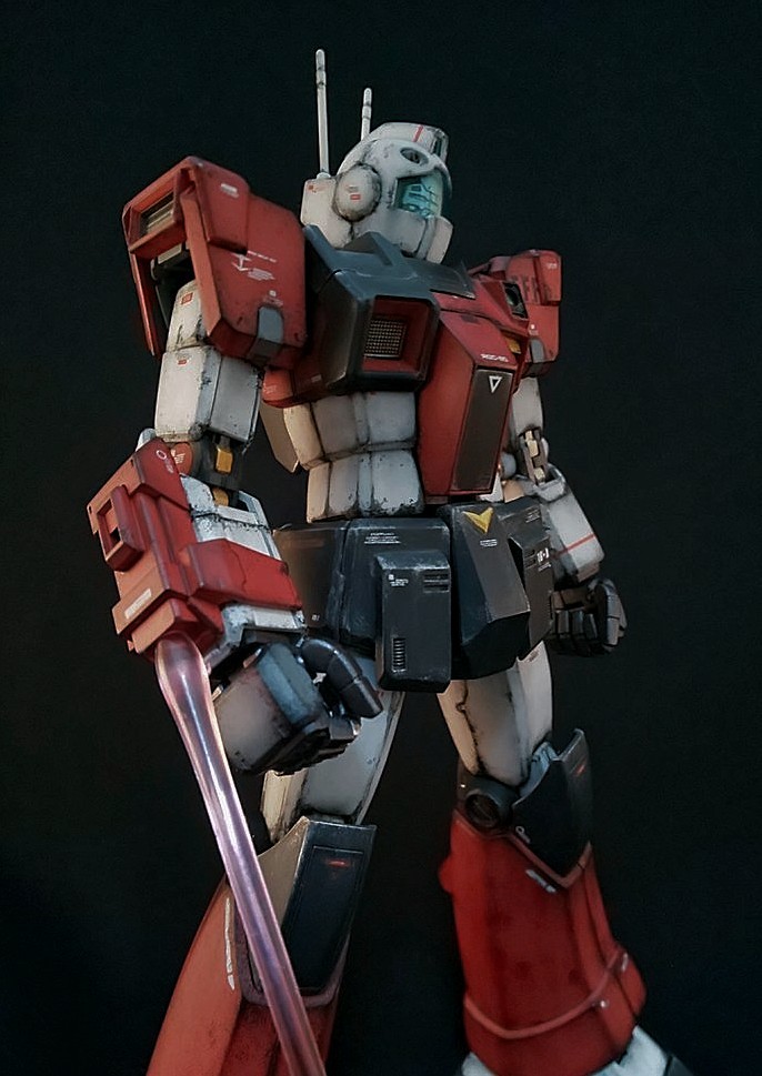 塗装済み完成品 MG 1/100 ジムキャノン パーツ換装 コンパチ3WAY仕様 Yahoo!オークション - MG ジムキャノン カスタム 【改修】1/100