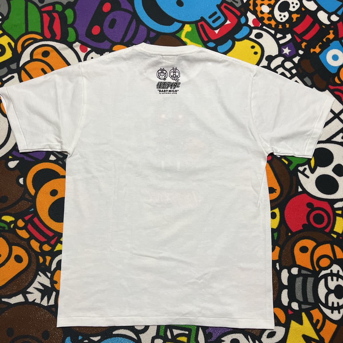 新品未使用　A BATHING APE BAPE KAWS 仮面ライダー　45周年　限定　tee tシャツ ベビーマイロ　L 新　STA SHARK _画像2