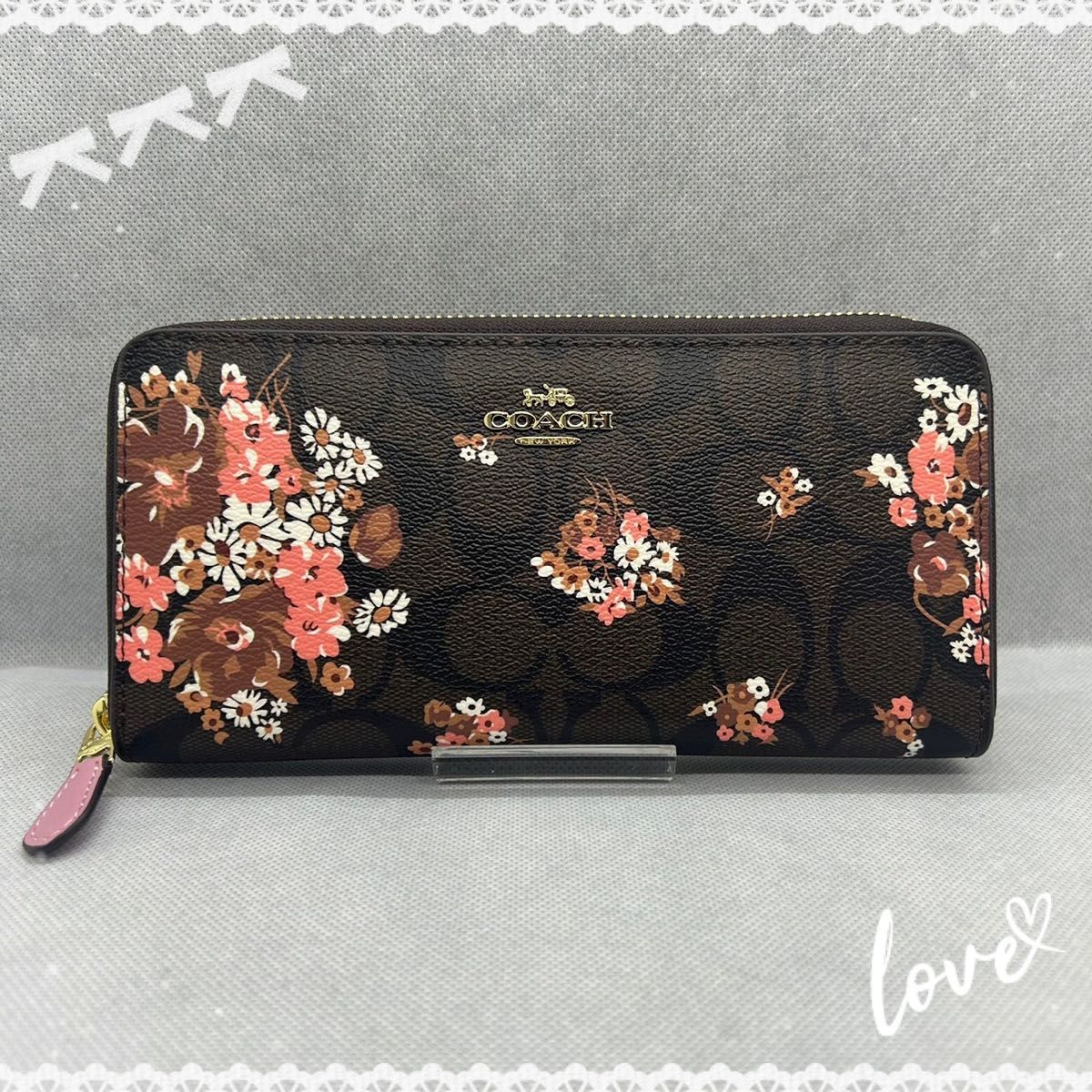 コーチ COACH フローラル プリント 長財布シグネチャー メドレーブーケ フローラル プリント