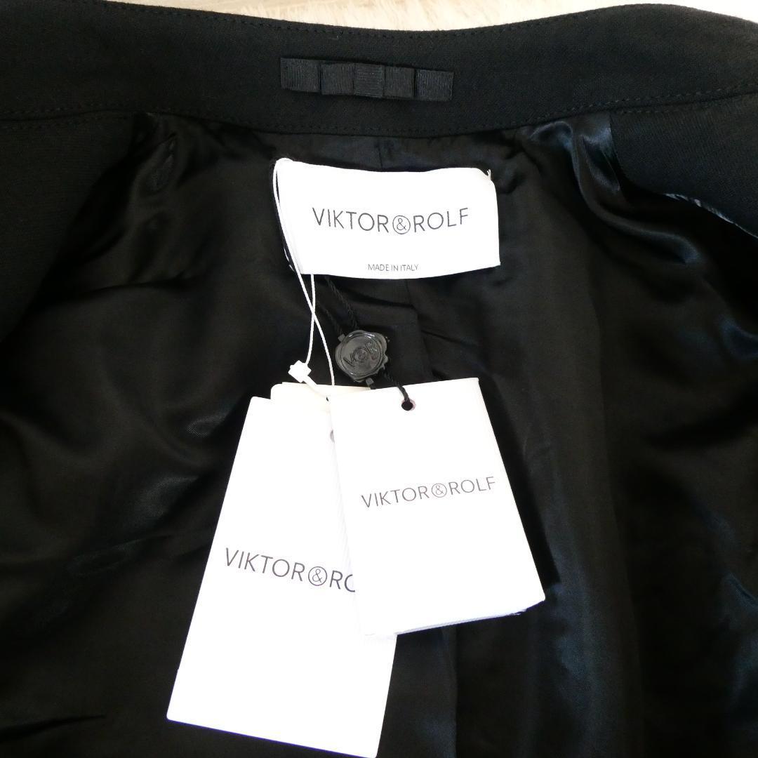  новый товар не использовался VIKTOR&ROLF Victor & Rolf размер 38 дизайн Zip выше пальто воротник-стойка длинный длина чёрный черный 