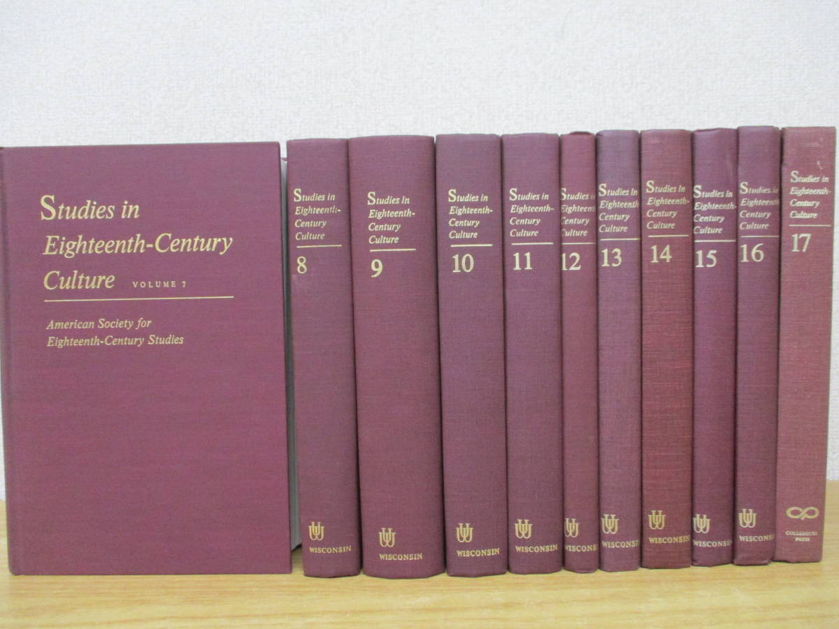 c9-5（Studies in Eighteenth-Century Culture）11冊セット VOLUME 7～17 WISCONSIN まとめ売り 洋書 研究