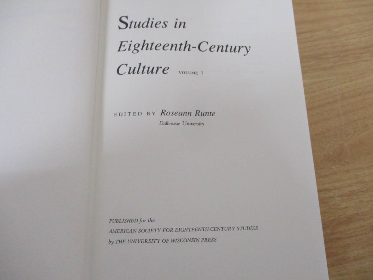 c9-5(Studies in Eighteenth-Century Culture)11冊セット VOLUME 7~17 WISCONSIN まとめ売り 洋書 研究 - 洋書 c9-5(Studies in Eighteenth-Century Culture)11冊セット VOLUME 7~17 WISCONSIN まとめ売り 洋書 研究 - 洋書