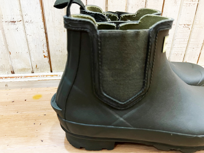 4091*HUNTER/ Hunter Mens Norris Chelseano squirrel Chelsea Raver boots side-gore Short rain boots khaki UK8(27cm) *