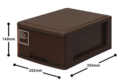  sun ko- plastic small articles storage silky width 25.2× inside 35× height 14.9cm Brown 