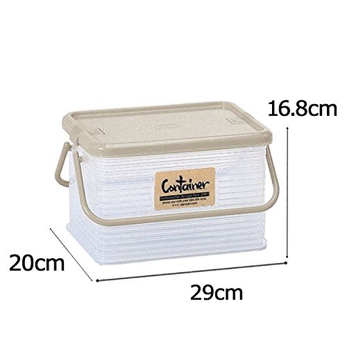  sun ko- plastic container S width 29× inside 20× height 16.8cm soft beige 