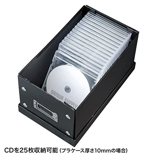 サンワサプライ CDケース収納BOX 組み立て式 W165mm ブラック FCD-MT3BKN_画像2