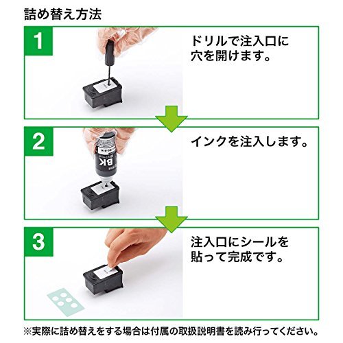 サンワサプライ 詰め替え(初回)用インク BC-310用 INK-C310B60S_画像3