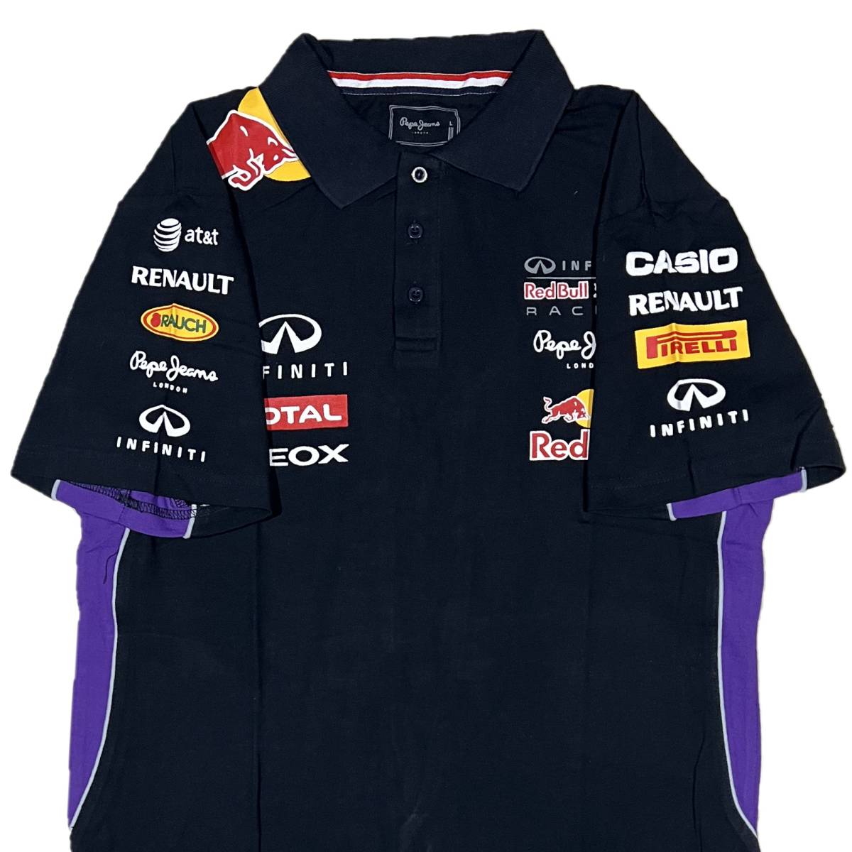ペペジーンズ Pepe Jeans レッドブル Red Bull レーシング OTL2014 ボタン ポロシャツ（ネイビー）(XXXL) [並行輸入品]_画像4