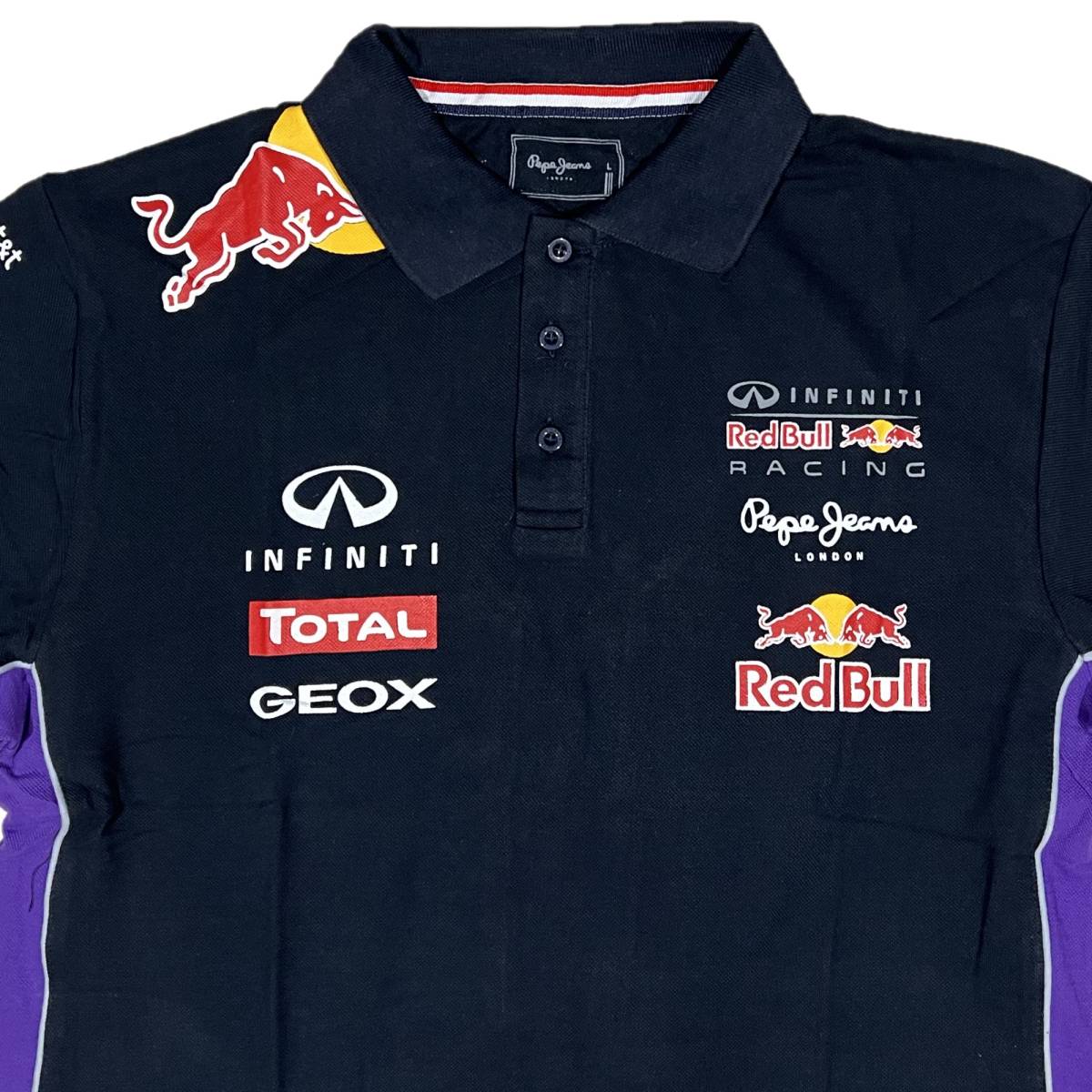 ペペジーンズ Pepe Jeans レッドブル Red Bull レーシング OTL2014 ボタン ポロシャツ（ネイビー）(S) [並行輸入品]