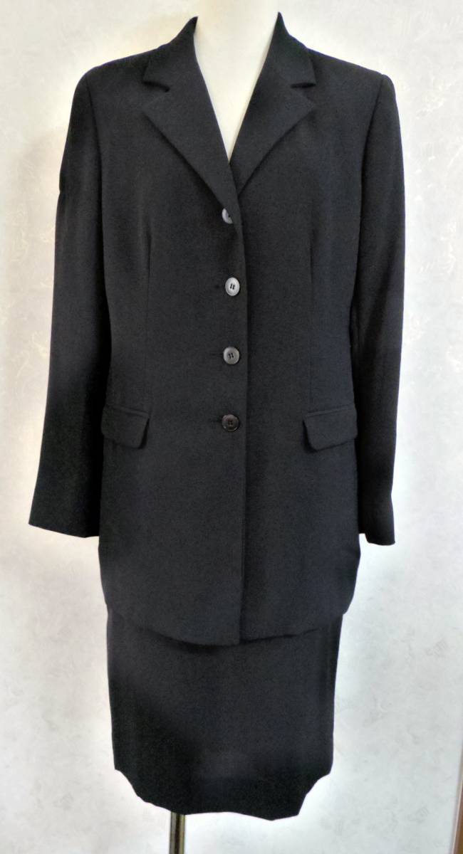  prompt decision!! Agnes B agnes b. setup black skirt suit two piece used size M
