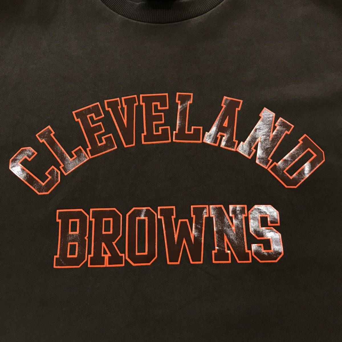 monkey time NFL National Football League Cleveland Browns M Monkey time collaboration special order college Logo football big T-shirt 