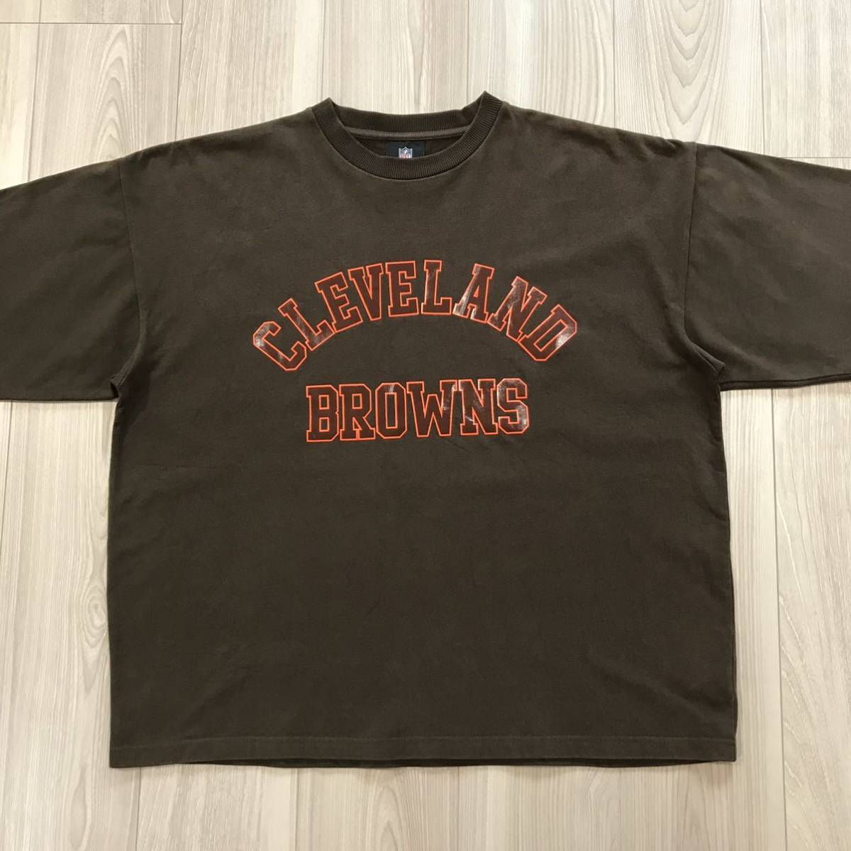 monkey time NFL National Football League Cleveland Browns M Monkey time collaboration special order college Logo football big T-shirt 