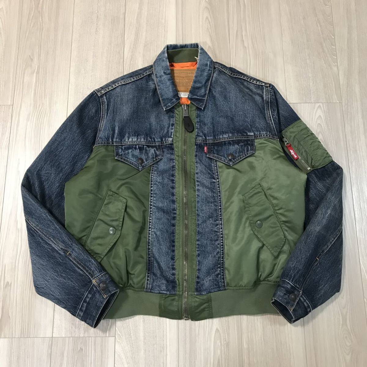 LEVI'S MA-1 HYBRID TRUCKER JACKET CO PILOT MA1 Gジャン リーバイス ハイブリッド トラッカー デニム  ジャケット ドッキング ブルゾン