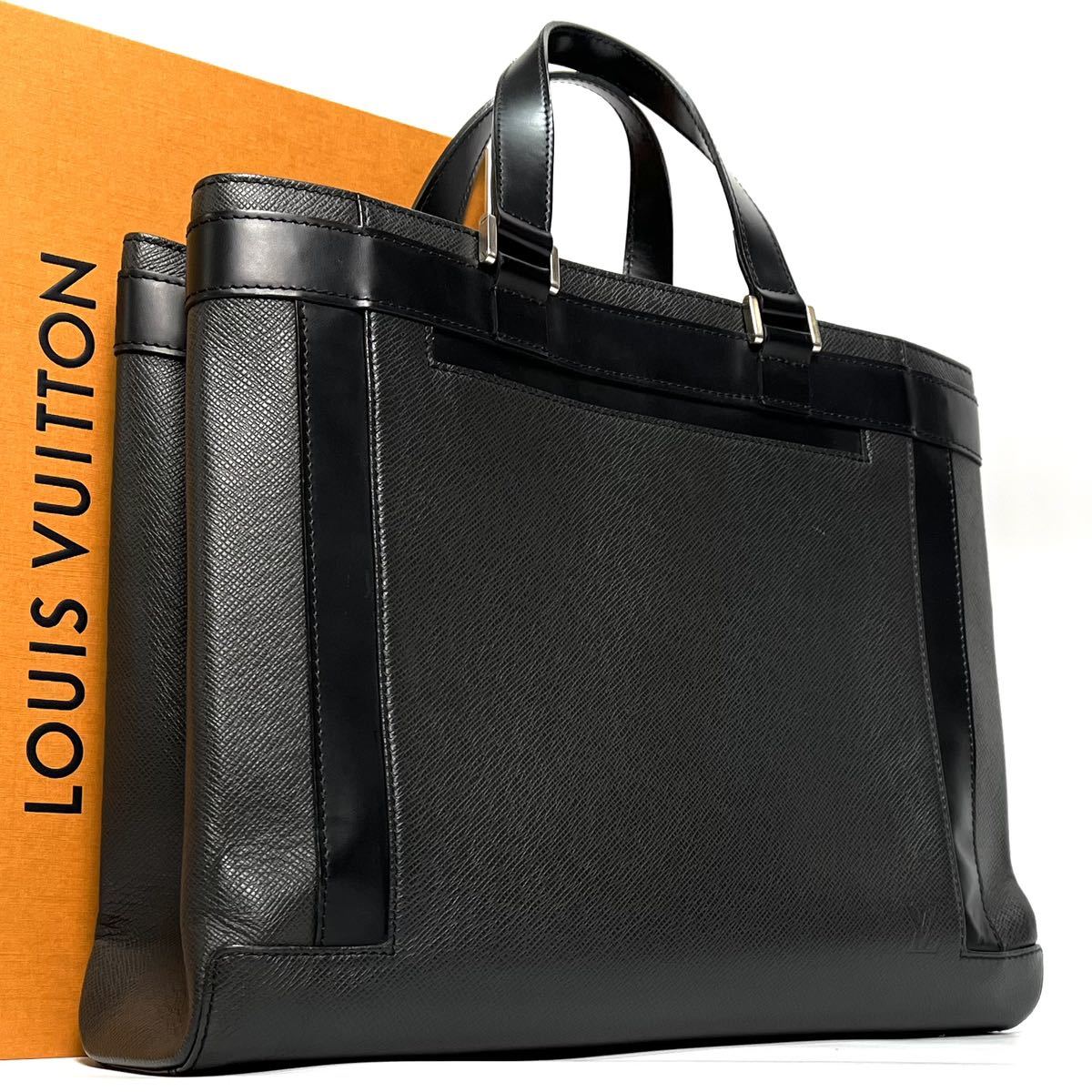 幅広type Louis Vuitton タイガ カスベックPM ブリーフケース ブラック