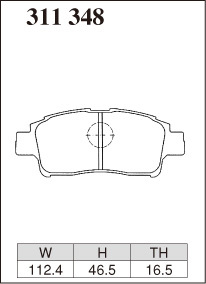送料無料（離島除く） ブレーキパッド Mタイプ フロントセット トヨタ サクシードバン NLP51V SUCCEED M311348 DIXCEL ディクセル_画像3