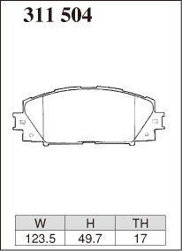 送料無料（離島除く） ブレーキパッド Mタイプ フロントセット トヨタ ヴィッツ NHP130 VITZ M311504 DIXCEL ディクセル BRAKE PAD_画像3