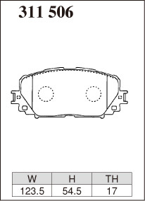 送料無料（離島除く） ブレーキパッド Mタイプ フロントセット トヨタ カローラアクシオ NZE164 COROLLA AXIO M311506 DIXCEL ディクセル_画像3