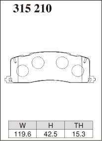 送料無料（離島除く） ブレーキパッド Mタイプ リアセット トヨタ エスティマ TCR10W TCR20W ABS付 ESTIMA M315210 DIXCEL ディクセル_画像3