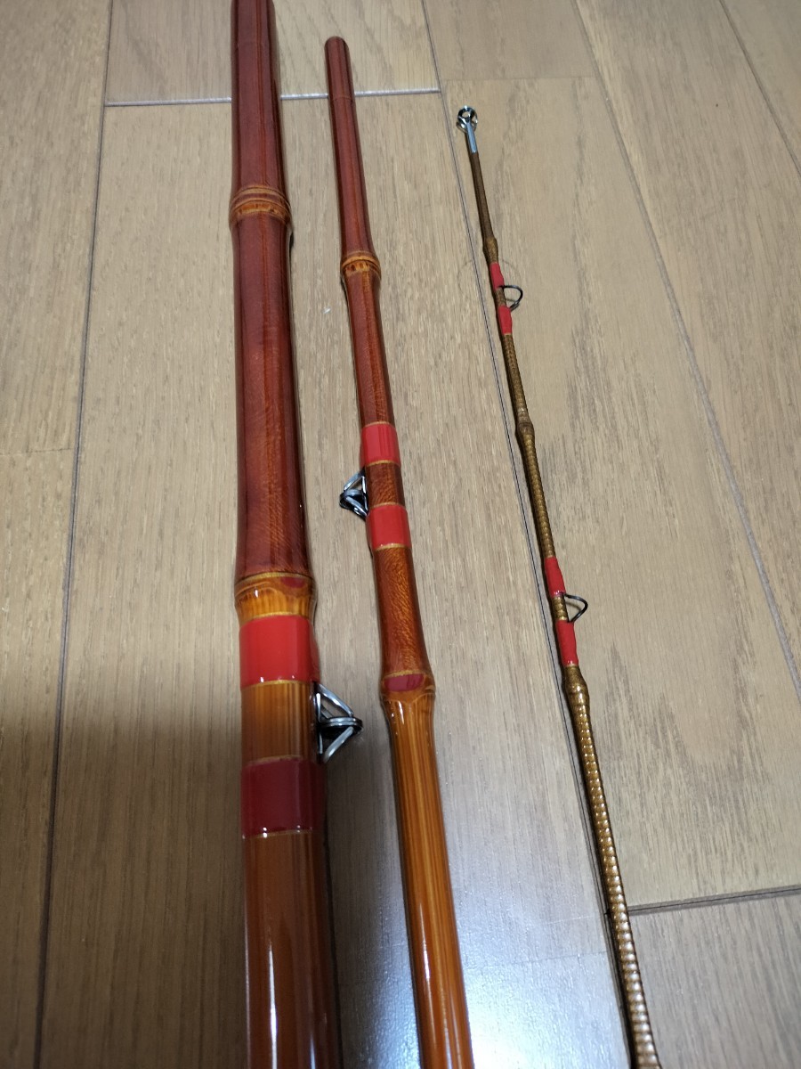 Yahoo!オークション - 石鯛竿 和竿名人 俊貞 作 超美品3本半継 Yahoo!オークション - 石鯛竿 和竿名人 俊貞 作 超美品3本半継