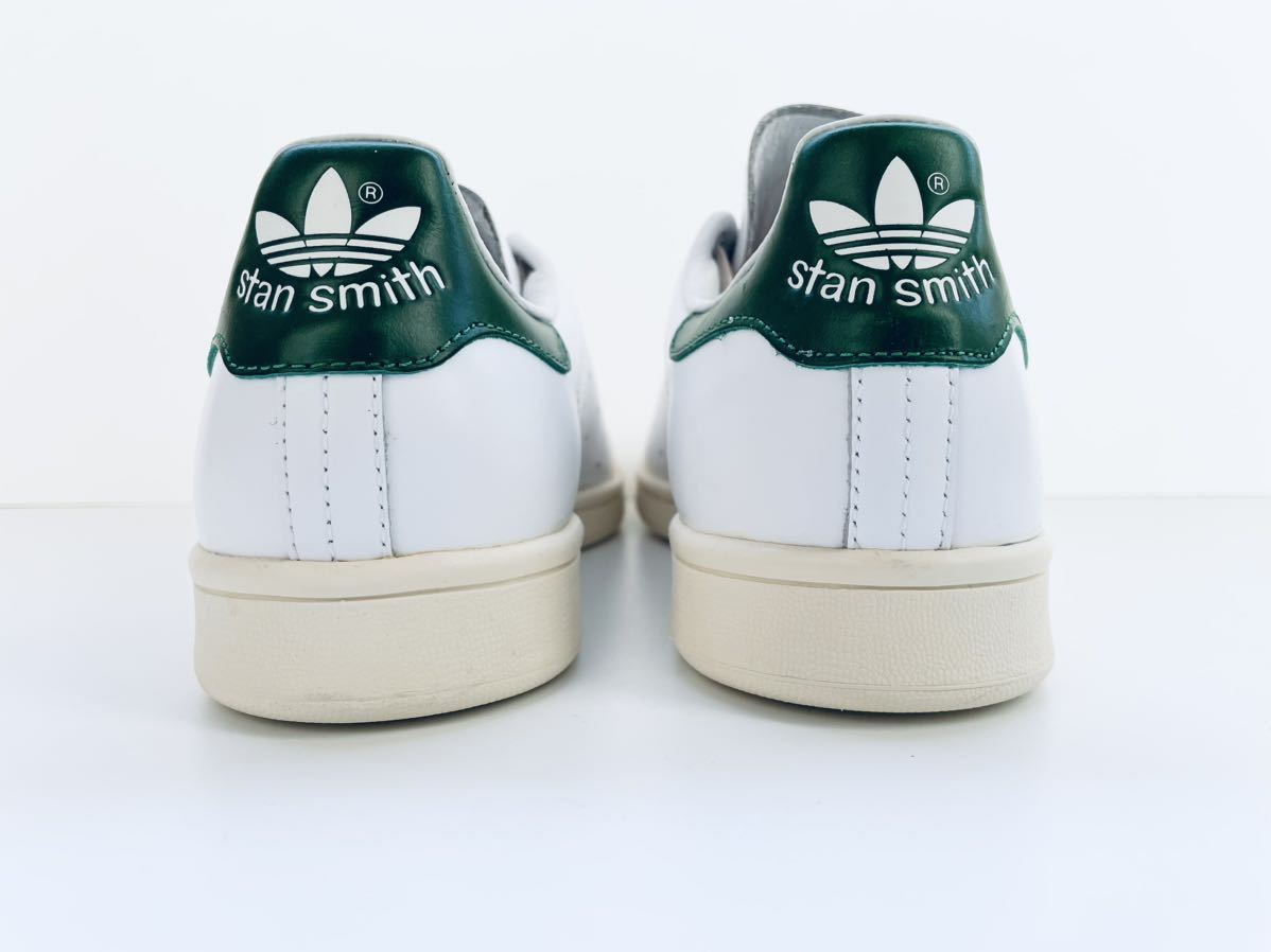  dead!! rare!! new goods 15 year adidas STAN SMITH Stansmith glass leather green white × green natural leather us 8.5 / 26.5.