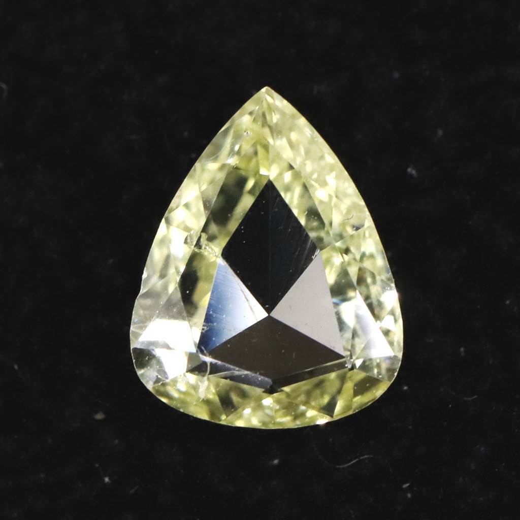 天然非処理 イエローダイヤモンド ローズカット ルース 0.4ct 【榎本通商82988】_画像1