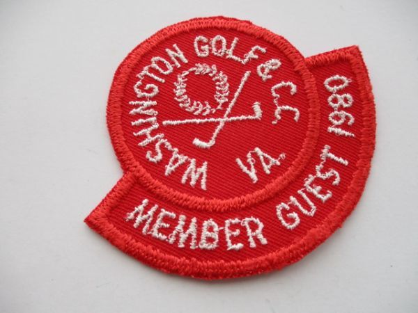 80s ワシントン ゴルフ カントリークラブWASHINGTON GOLF＆Country Clubワッペン/PATCHアップリケCCビンテージvintageパッチGC紋章 V191の画像2