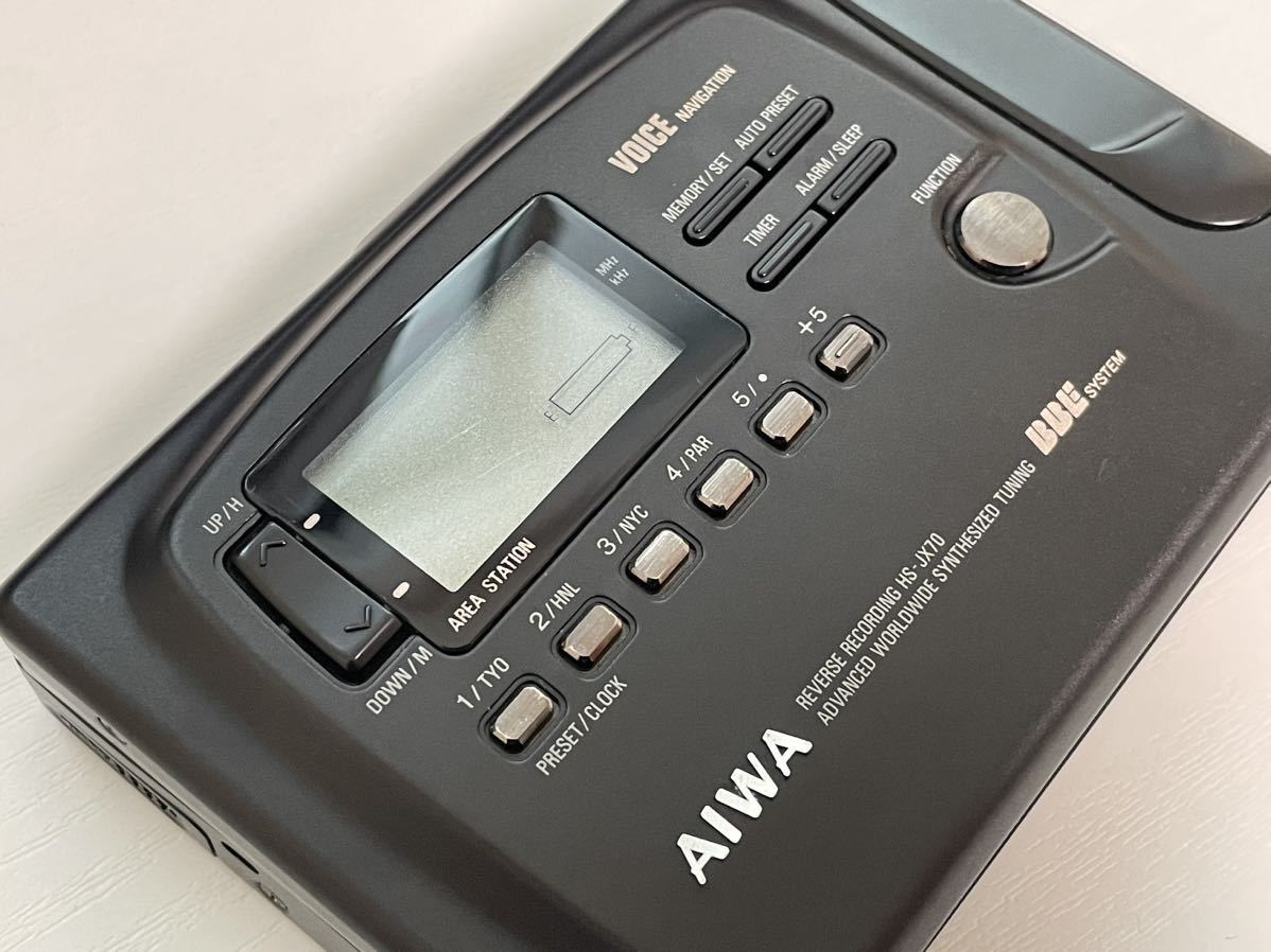 ☆外観超美、動作OK☆ AIWA HS-JX70ポータブルカセットプレーヤー