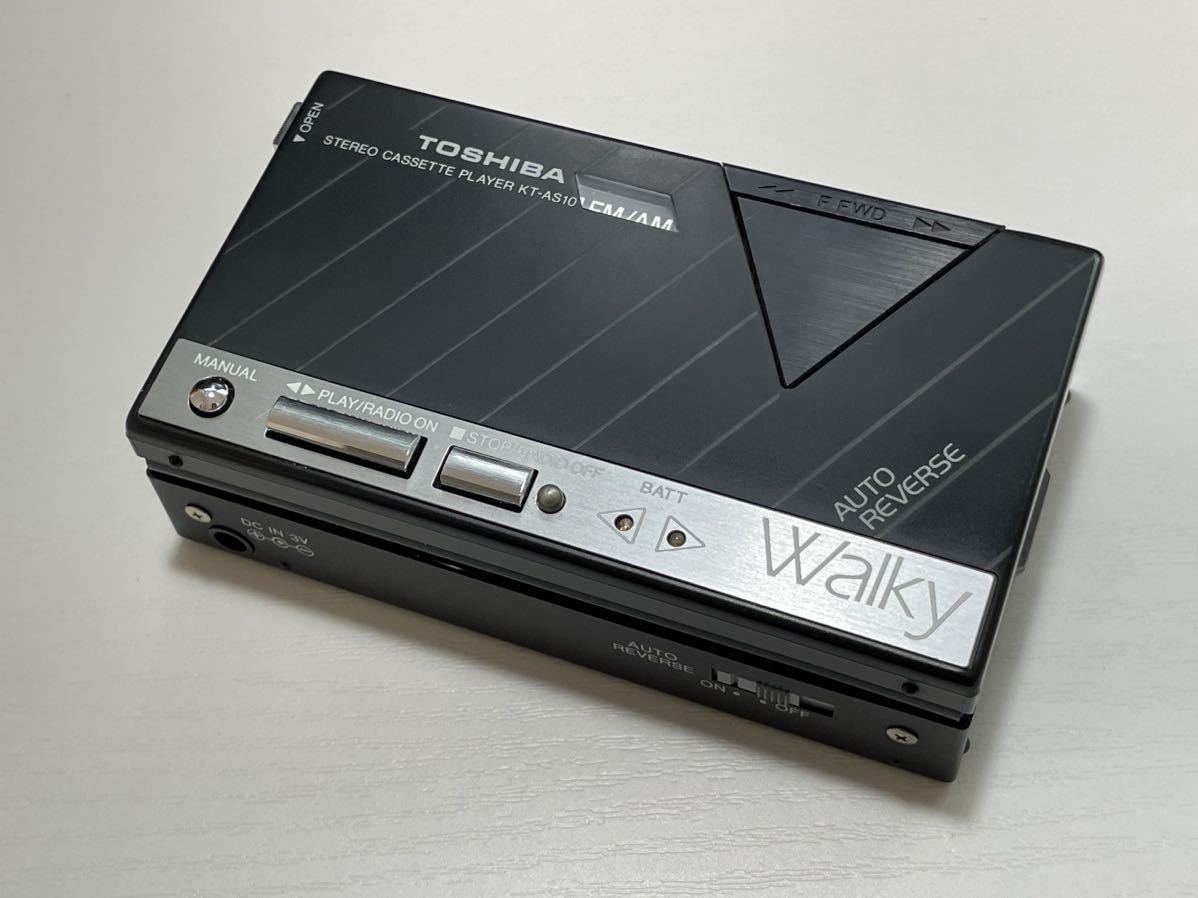 ★整備済み、美品、動作OK★東芝 ポータブルカセットプレイヤー Walky ウォーキー KT-AS10の画像1