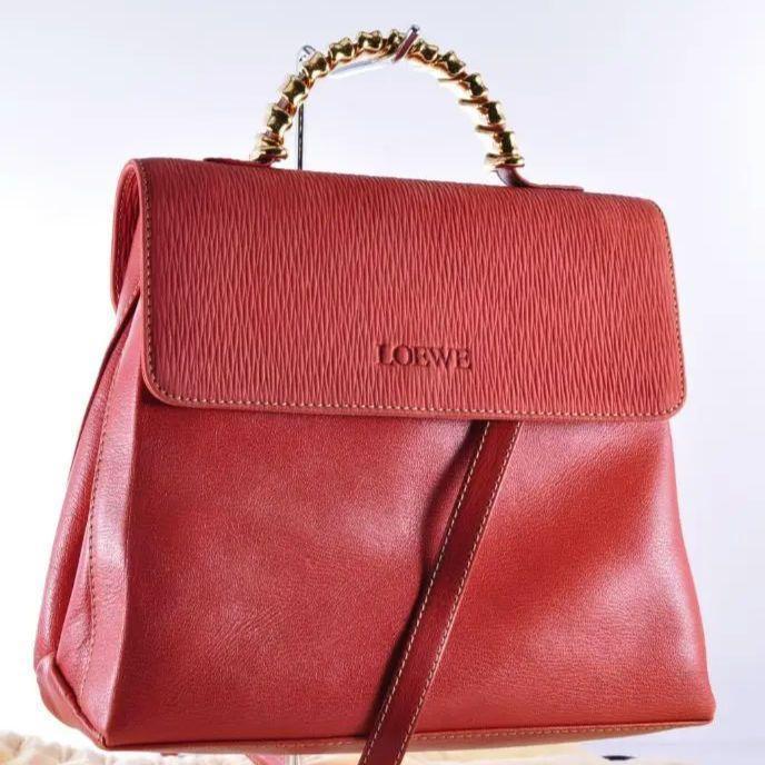 極美品 LOEWE ロエベ ショルダー ハンドバッグ 2WAY ベラスケス レッド