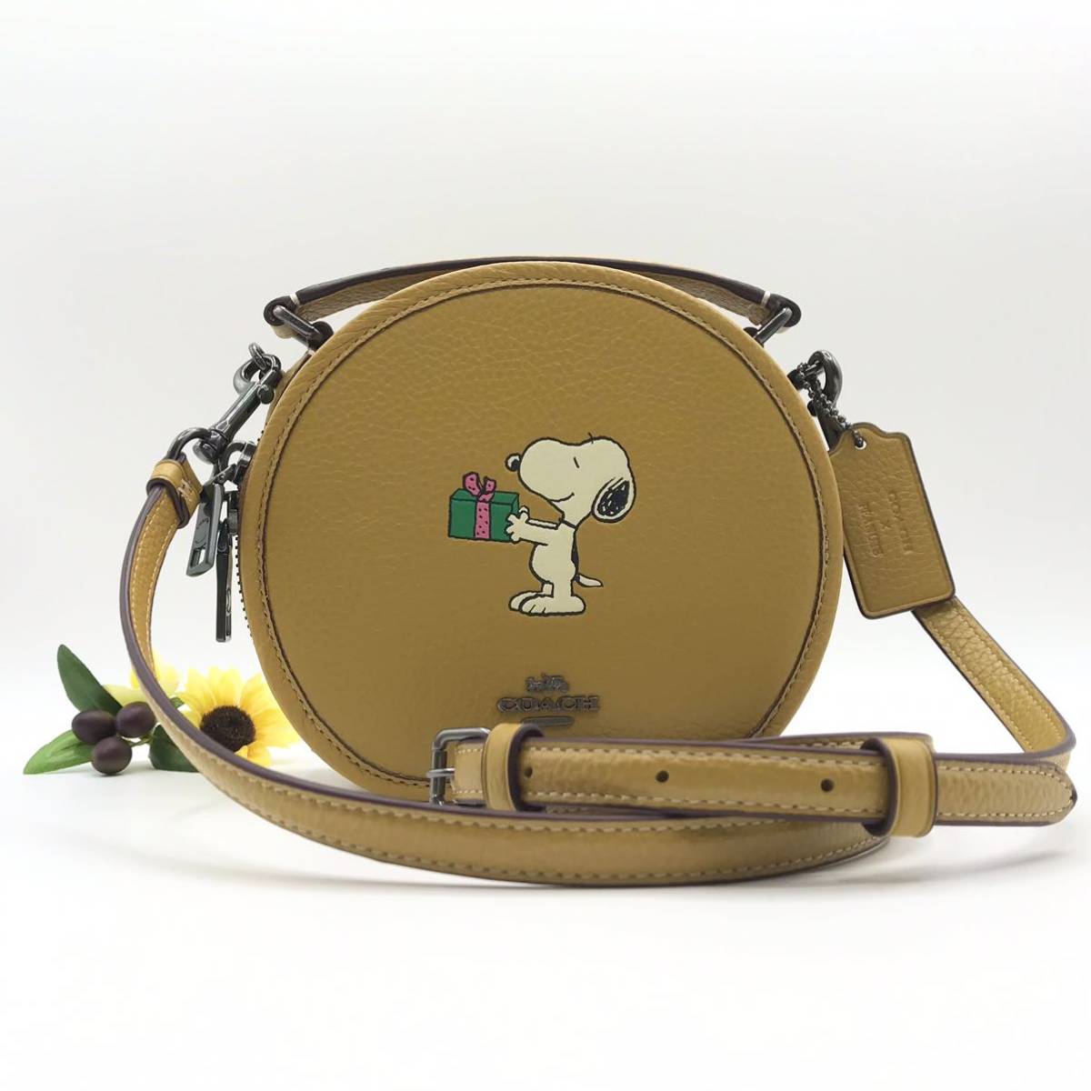 COACH X PEANUTS collaboration bag * great popularity * can tea n Cross body Snoopy present motif CF290 QBRQD new goods 