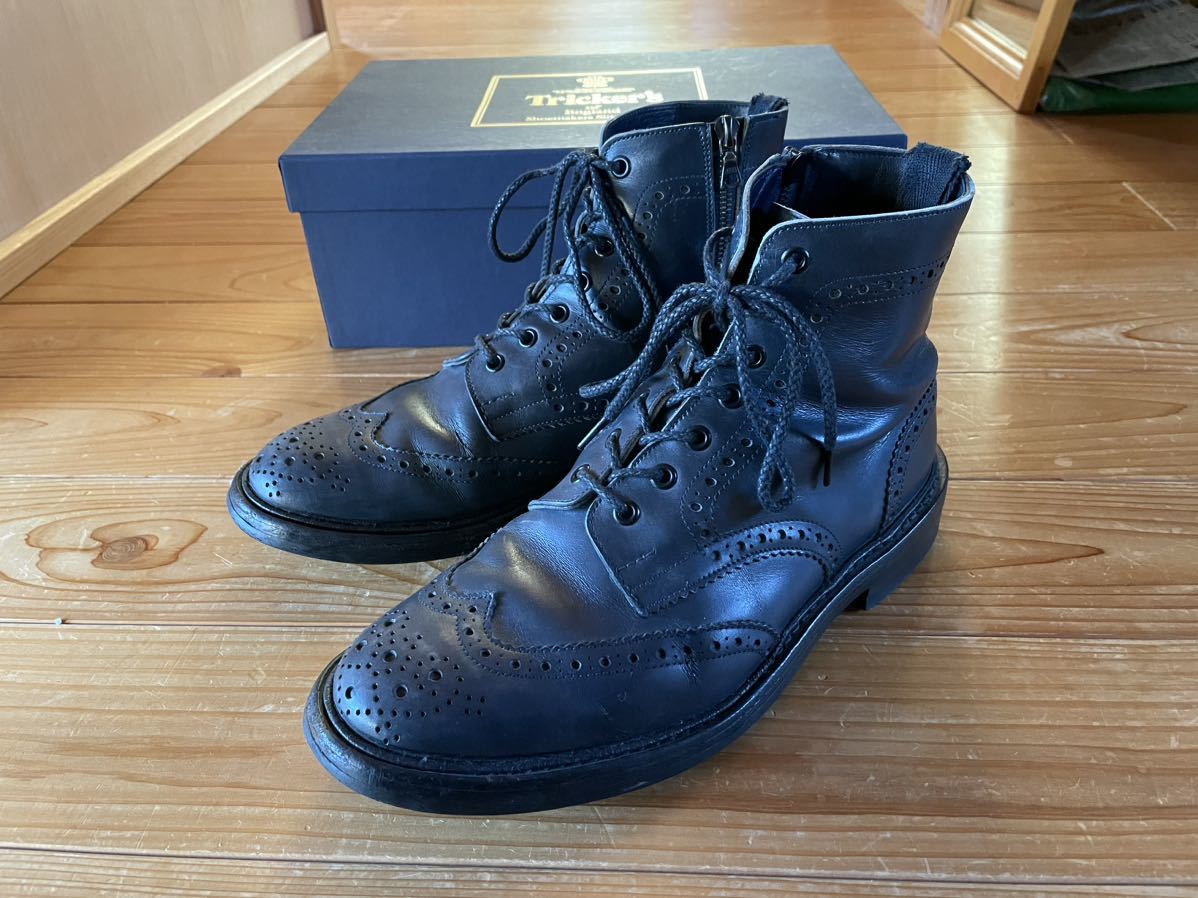 ソフネット x トリッカーズ 別注 カントリーブーツ ネイビー 9 Tricker's for SOPHNET trickers Tricker''s ウイングチップ