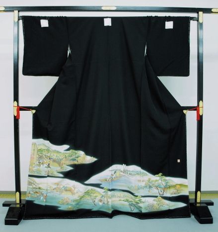 特別価格　お仕立て上がり高級正絹　留袖　東海道五十三次　0389