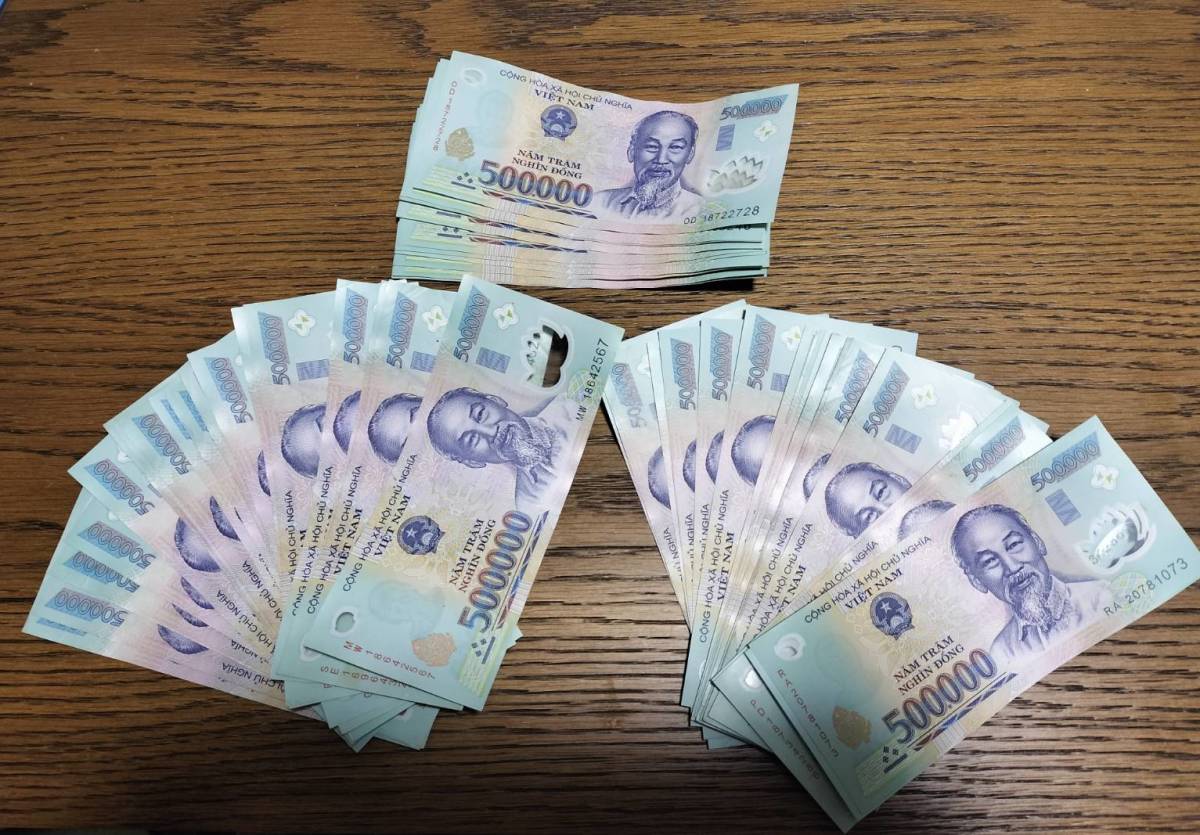 (最終値下げ)ベトナムドン　50万ドン札　30枚　本物　送料無料
