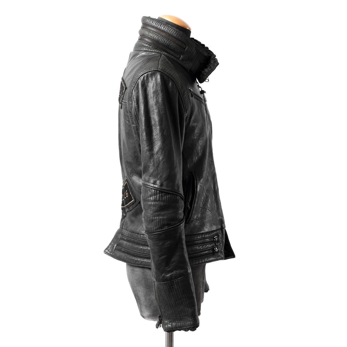 DIAMOND DOGS 羊革 レザー ライダース ジャケット sizeS BLACK