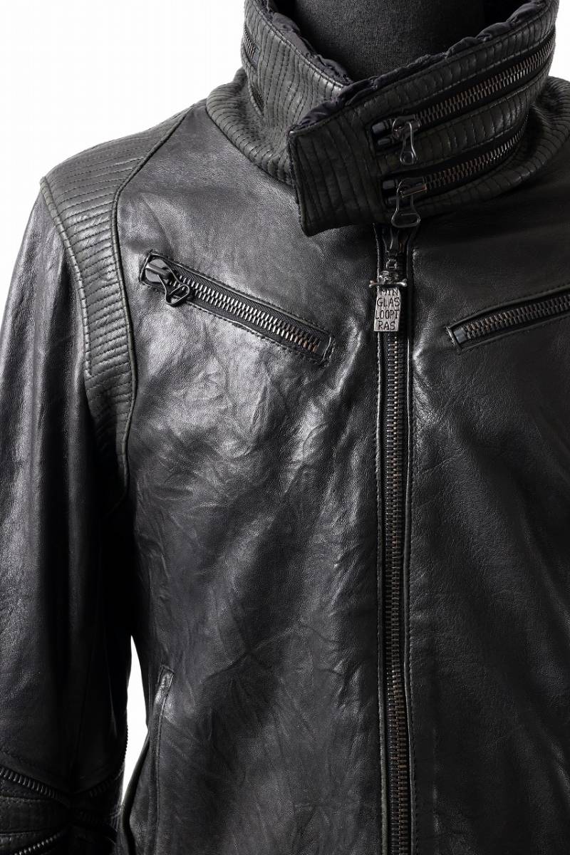 DIAMOND DOGS 羊革 レザー ライダース ジャケット sizeS BLACK