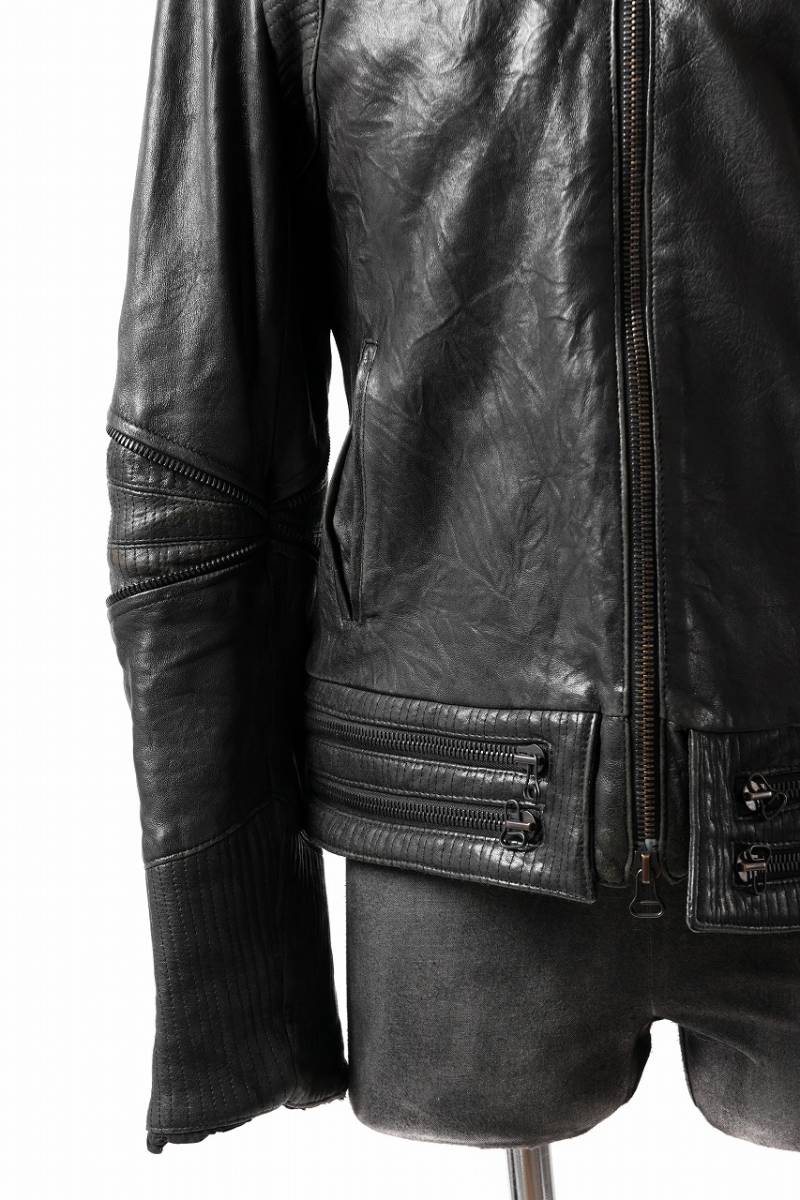 DIAMOND DOGS 羊革 レザー ライダース ジャケット sizeS BLACK
