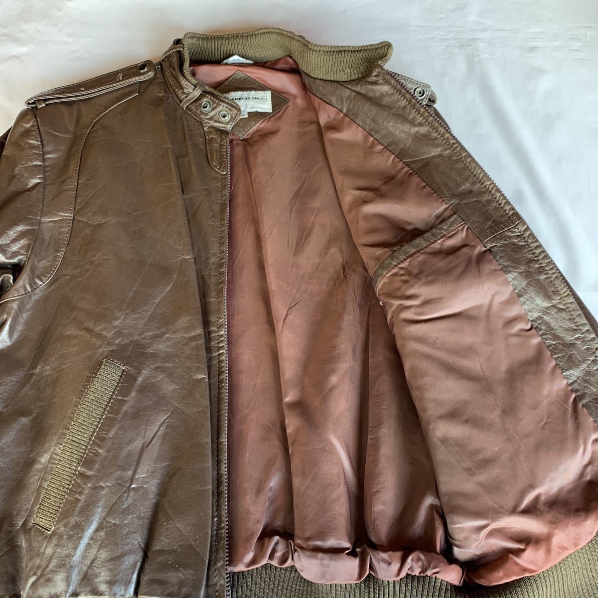 80s MEMBERS ONLY LEATHER BLOUSON JACKET ヴィンテージ ビンテージ メンバーズオンリー レザーブルゾン レザージャケット ブラウン 70s_画像7