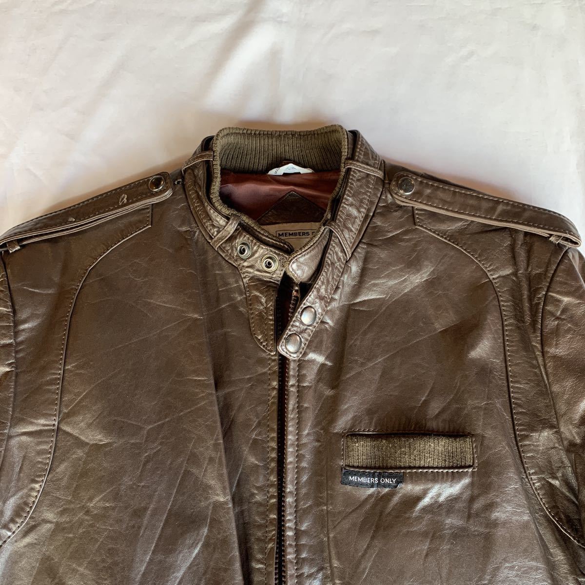 80s MEMBERS ONLY LEATHER BLOUSON JACKET ヴィンテージ ビンテージ メンバーズオンリー レザーブルゾン レザージャケット ブラウン 70s_画像5