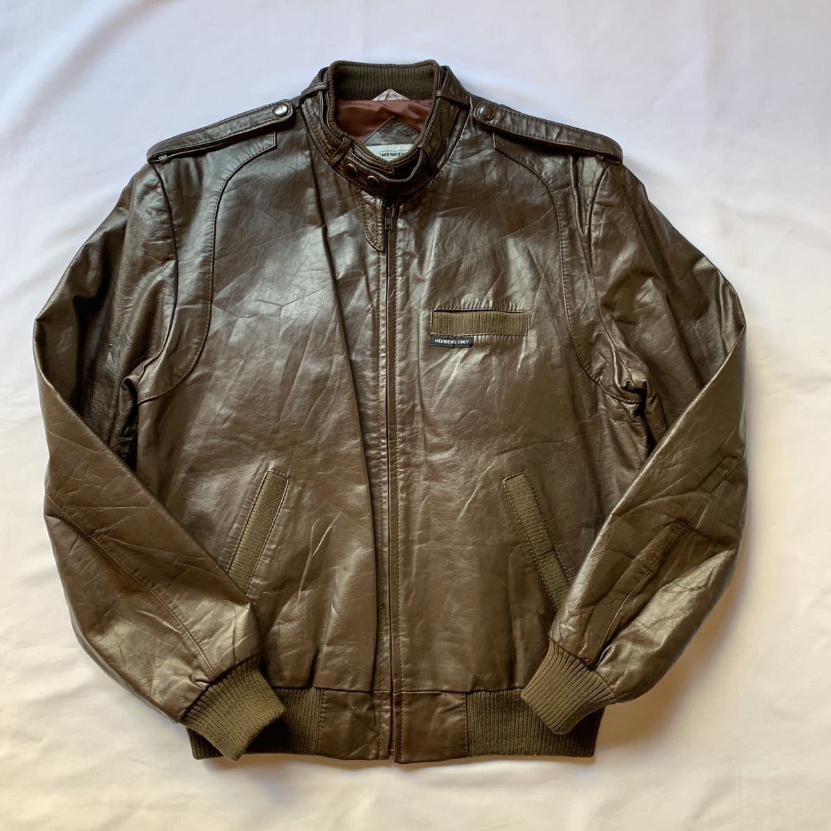 80s MEMBERS ONLY LEATHER BLOUSON JACKET ヴィンテージ ビンテージ メンバーズオンリー レザーブルゾン レザージャケット ブラウン 70s_画像2