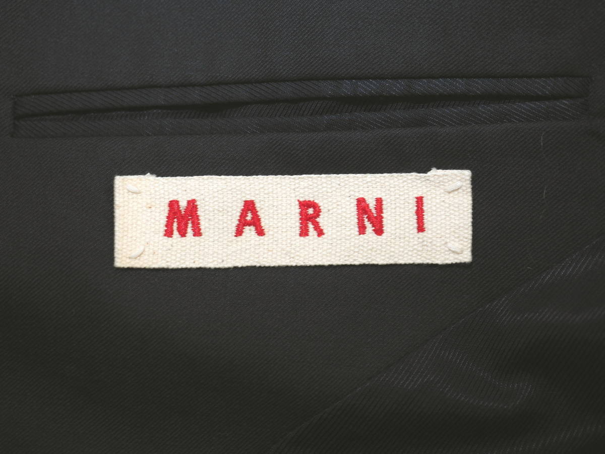 marni マルニ メンズ 08AWショート丈ジャケット46黒 Italy製_画像3