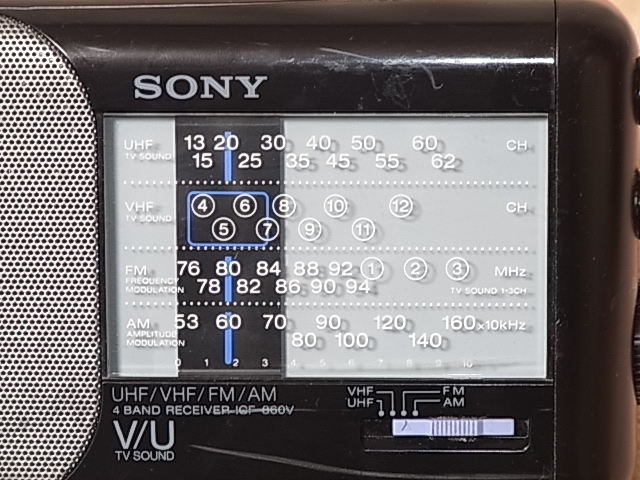 ♪SONY 【ICF-860(V)】 通電確認、FM/AM受信可能、ワイドFMにも ♪SONY 【ICF-860(V)】 通電確認、FM/AM受信可能、ワイドFMにも