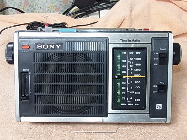 SONY 【ICF-5350】 電子式ワンタッチタイマーを装備 ＦＭ76～94MHzまで受信可能 分解・整備・調整済、クリーニング済み品 管理23021086