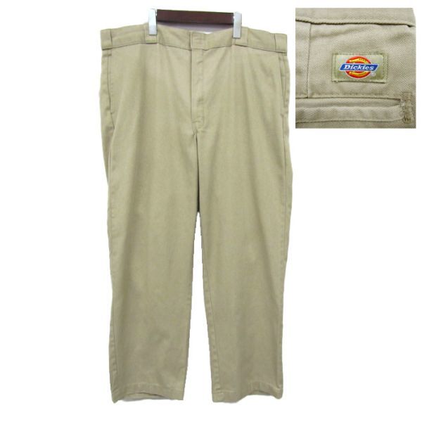 ビッグサイズ W40 L29 ホンジュラス製 ディッキーズ Dickies ワーク チノ パンツ チノパン ベージュ 古着 2F2495_画像1