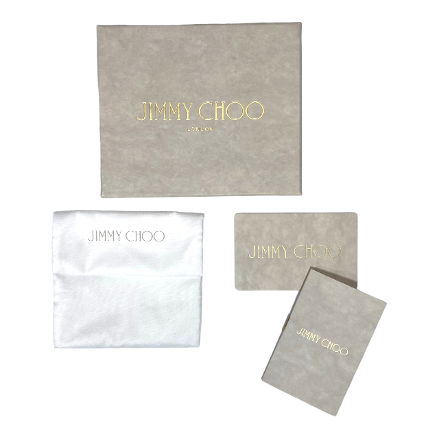 JIMMY CHOO ジミーチュウ カードケース パスケース 小物 メタルロゴ レザー ネイビー 紺_画像10