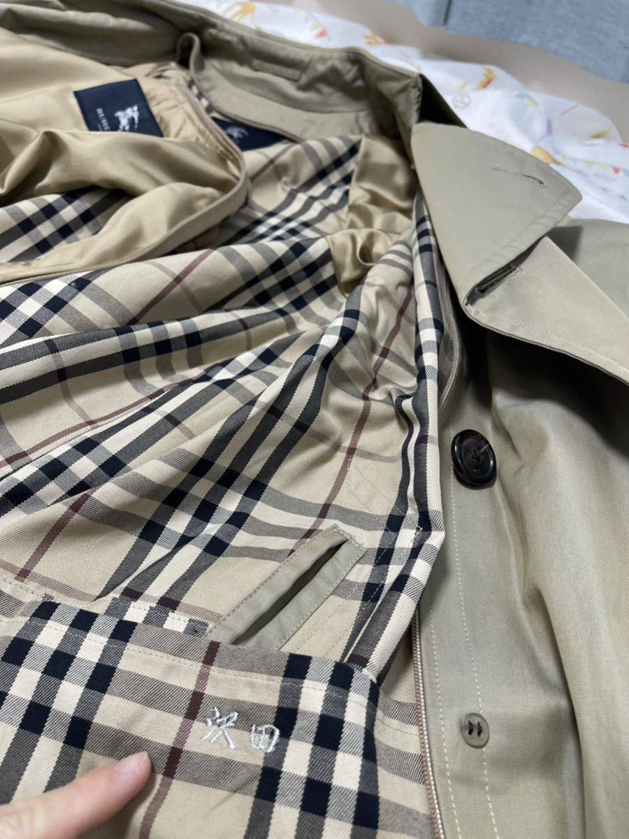 27万美品ベージュ☆カシミヤ入り!バーバリーメンズLL 175 Burberry