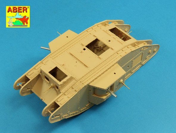 アベール 35L207 1/35 イギリス Mk.Vメール菱形戦車用 砲身2本・機銃4丁(タコム用)_画像3