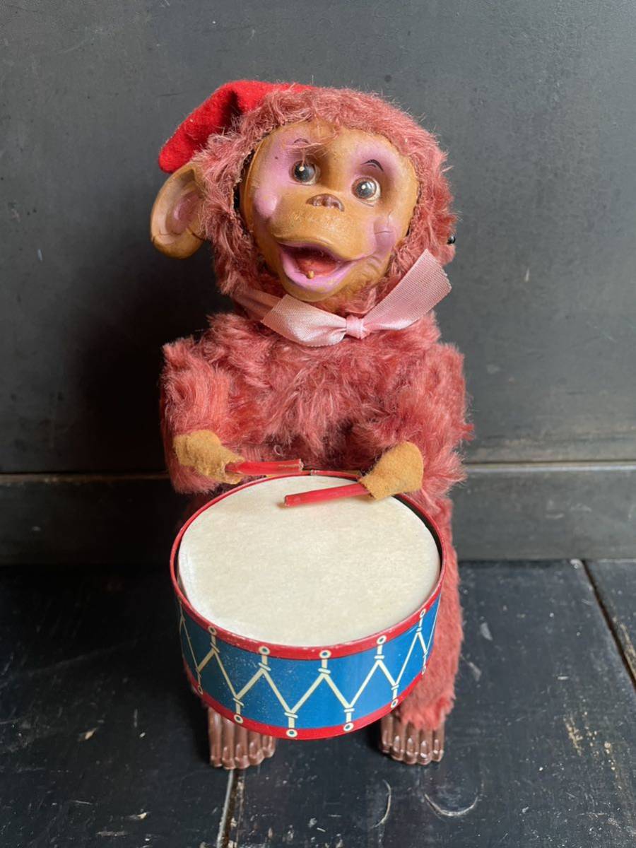 50s 1950s 60s 日本製 ビンテージ トイ DRUMMER MONKEY super toys SK