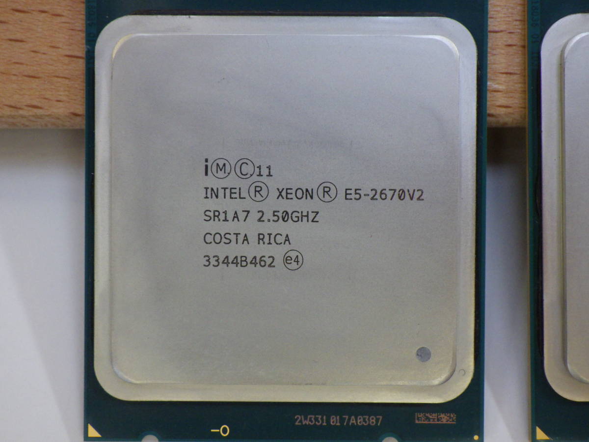 サーバー Intel Xeon E5-2670V2 SR1A7 CPU 2.50GHz COSTA RICA セット２個 LGA2011 動作品保証#433W23_画像4